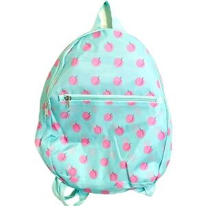 Kids Turquoise Mint & Pink Peach Print Backpack - NWOT